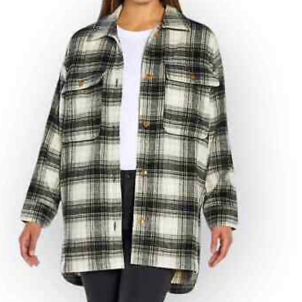 NWT BANANA REPUBLIC Plaid Flannel Shirt Jacket Size Large